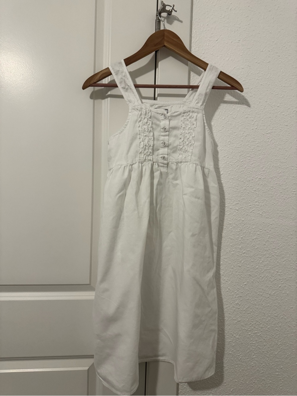 Petite Plume Women’s White Cotton Nightgown – Size XS